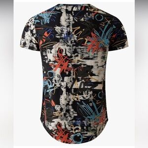 Mens Hipster Hip Hop Short Sleeve Print T-Shirt Medium NWT